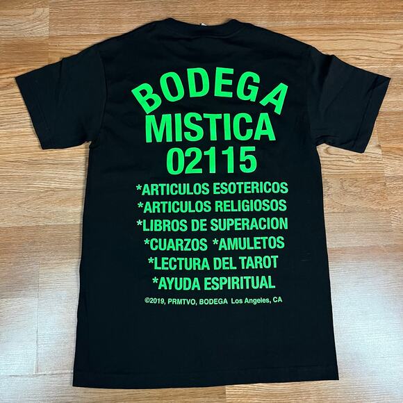 PRMTVO Bodega LA Mistica Black T Shirt Mens Sz S New RARE! - Picture 3 of 5